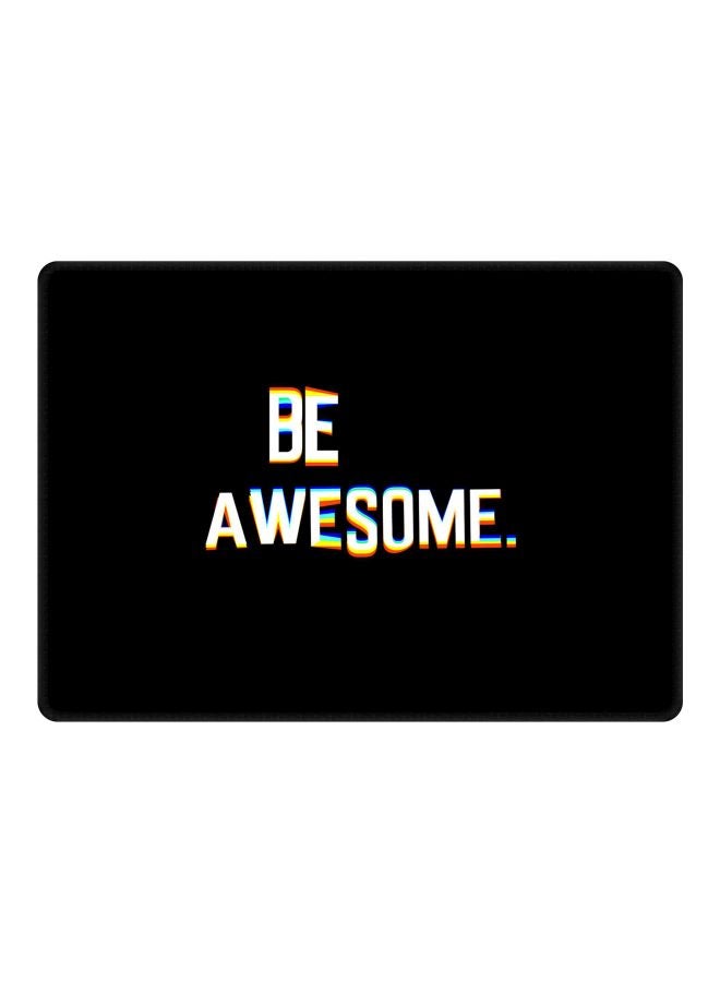 Stylizedd Be Awesome Printed Gaming Mousepad Black/White/Yellow - Image 1