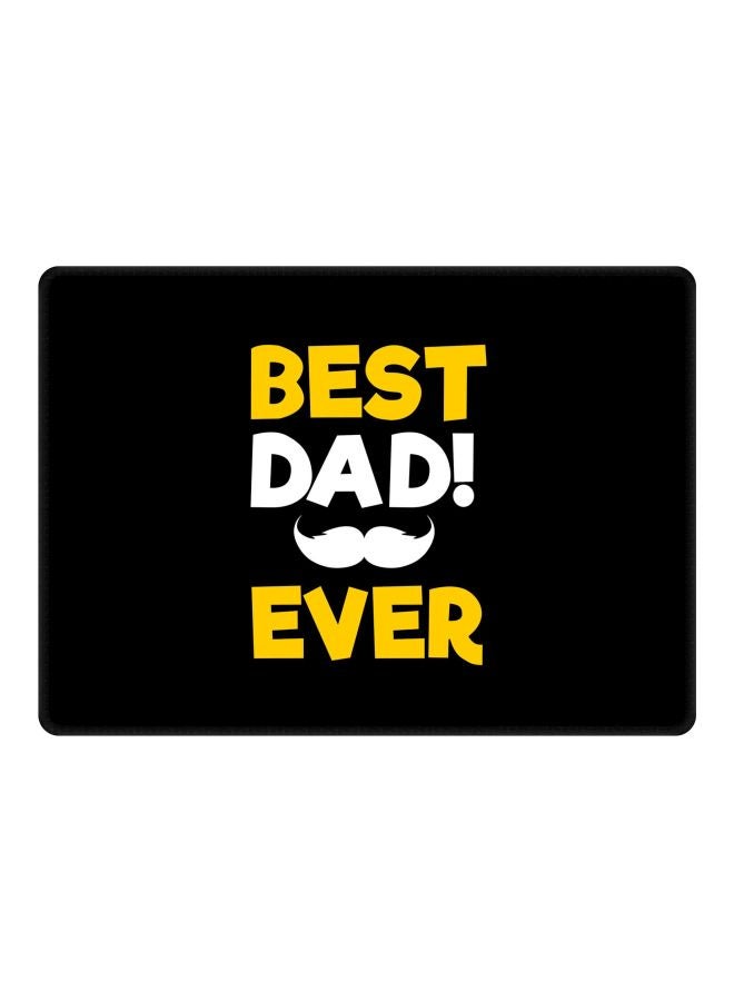 Stylizedd Best Dad Ever Printed Gaming Mousepad Black/White/Yellow  - Image 1