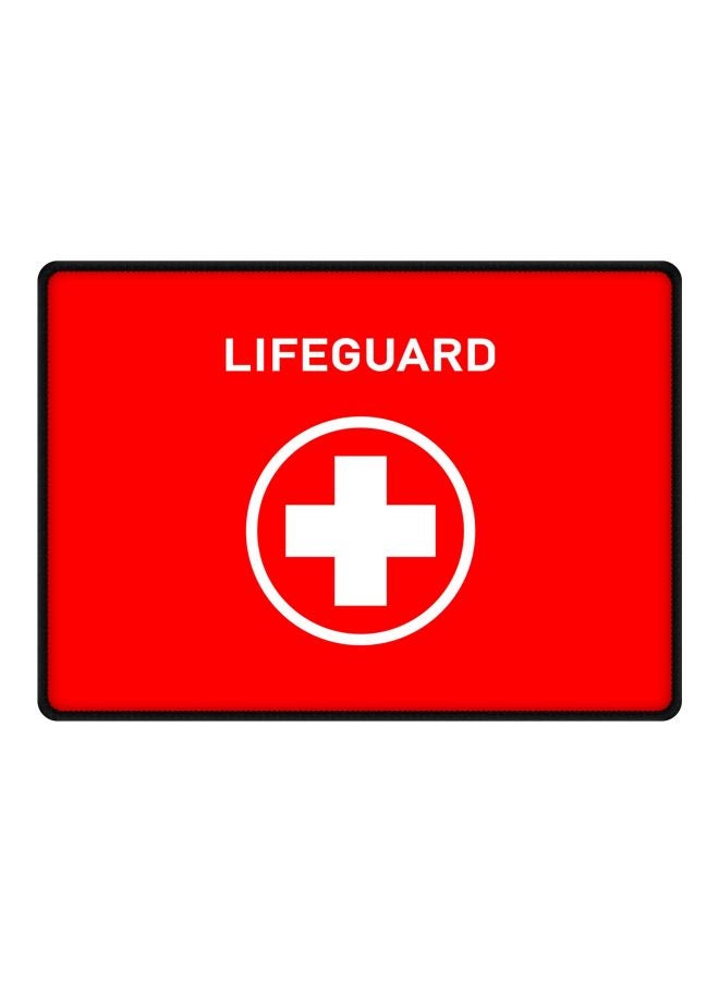 Stylizedd Lifeguard Printed Gaming Mousepad Red/White  - Image 1