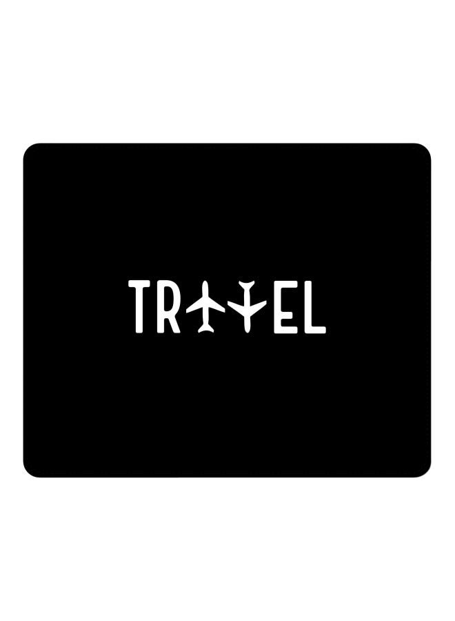 Stylizedd Travel Printed Gaming Mousepad Black/White - Image 1