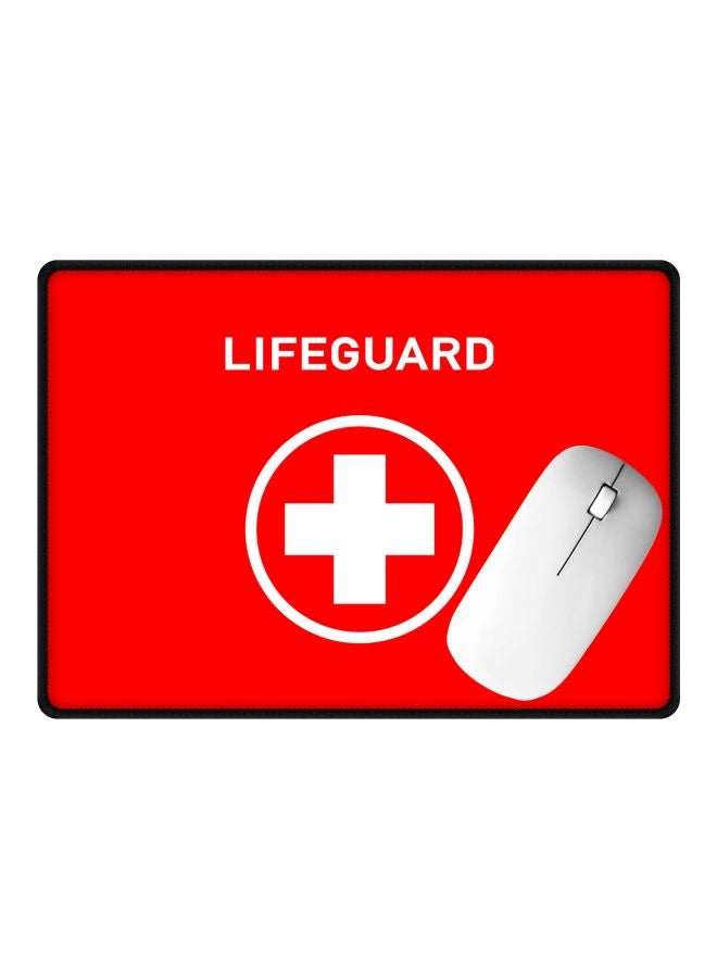 Stylizedd Lifeguard Printed Gaming Mousepad Red/White  - Image 2