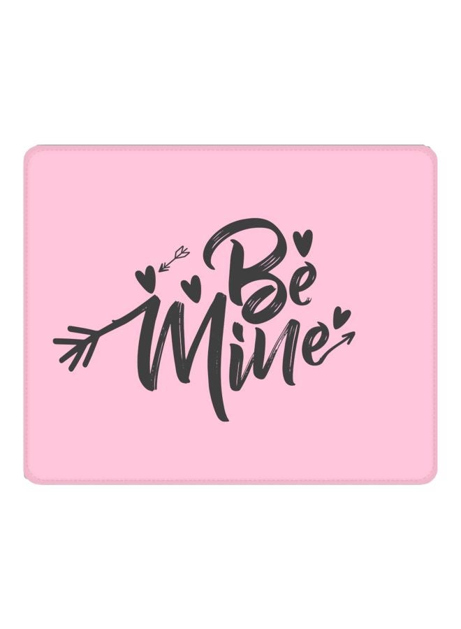 Stylizedd Be Mine Printed Gaming Mousepad Pink/Black - Image 1