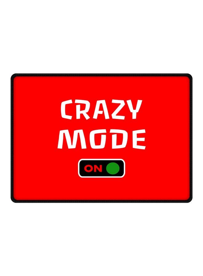 Stylizedd Crazy Mode On Printed Gaming Mousepad Red/White/Black  - Image 1