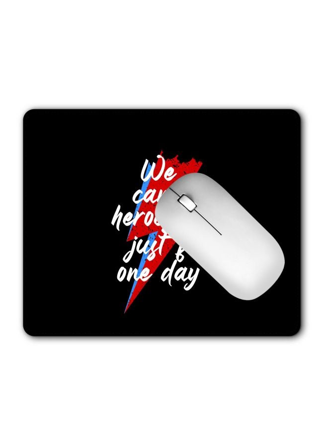 Stylizedd We Can Be Heroes Printed Gaming Mousepad Black/White/Red - Image 2
