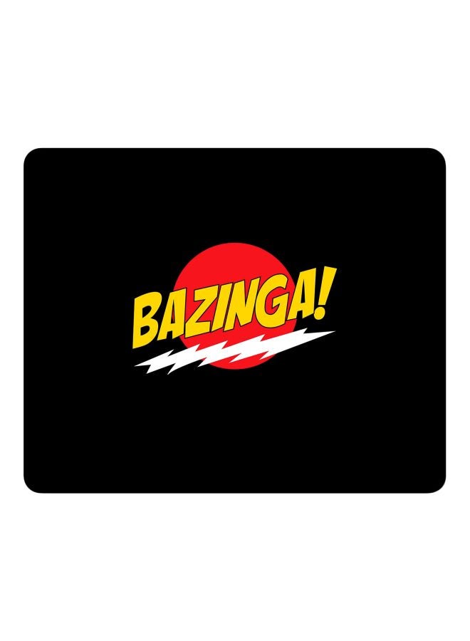 Stylizedd Bazinga Printed Gaming Mousepad Black/Yellow/Red - Image 1