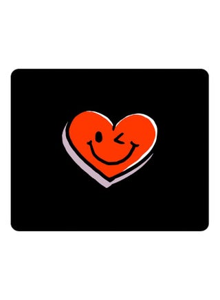 Winking Heart Printed Gaming Mousepad Black/Red/Grey - v1600442670/N40574264A_1