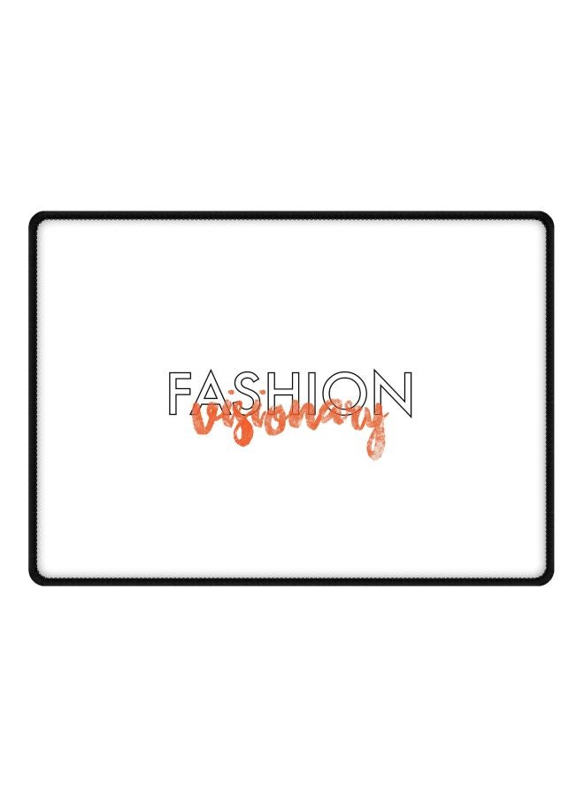 Stylizedd Fashion Visionary Printed Gaming Mousepad White/Black/Orange - Image 1