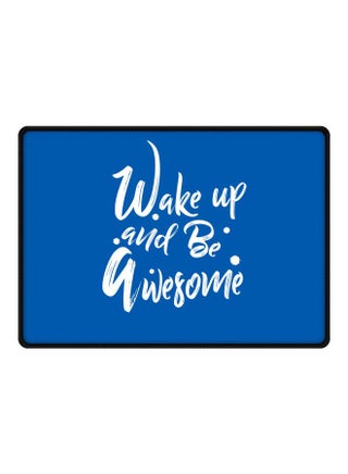 Wake Up And Be Awesome Printed Gaming Mousepad Blue/White/Black - v1600442672/N40574268A_1