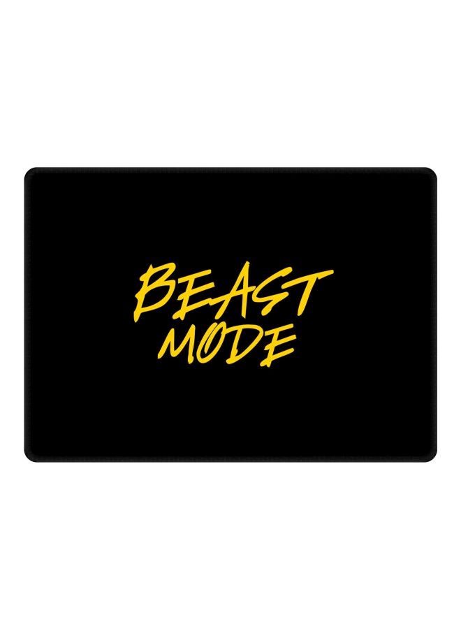 Stylizedd Beast Mode Printed Gaming Mousepad Black/Yellow - Image 1