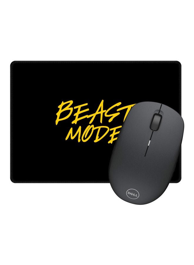 Stylizedd Beast Mode Printed Gaming Mousepad Black/Yellow - Image 2