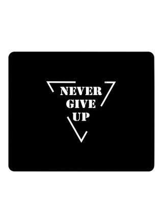 Never Give Up Printed Gaming Mousepad Black/White - v1600442674/N40574273A_1