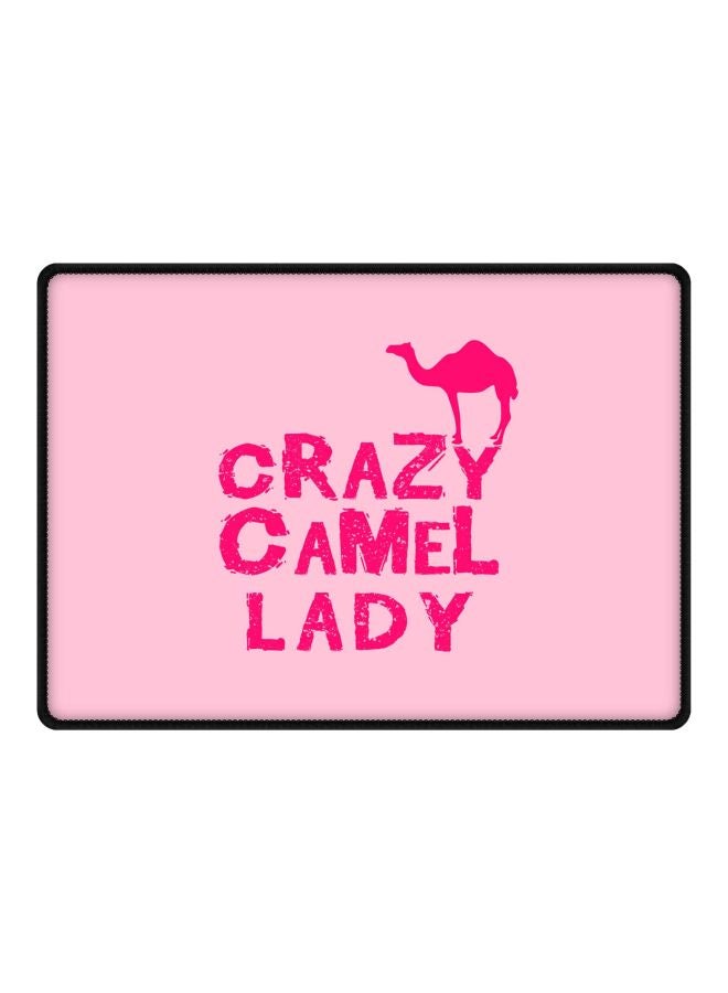 Stylizedd Crazy Camel Lady Printed Gaming Mousepad Pink/Black - Image 1