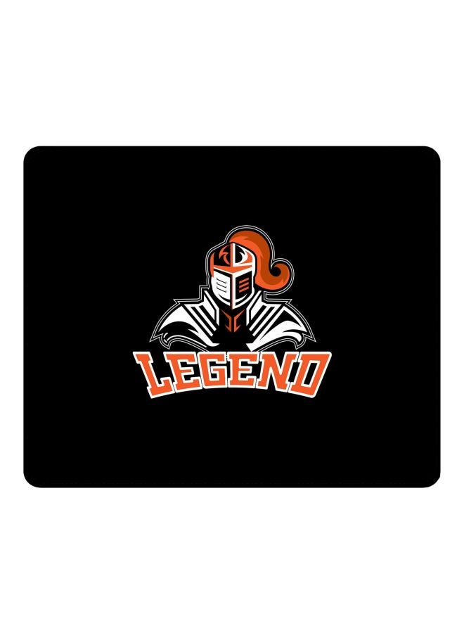 Stylizedd Legend Knight Printed Gaming Mousepad Black/Orange/White - Image 1
