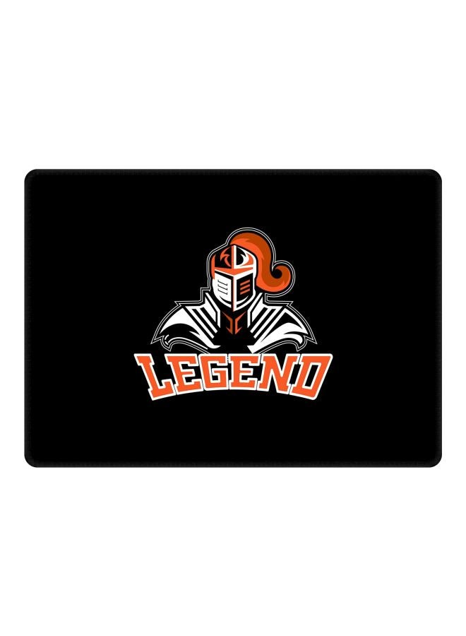 Stylizedd Legend Knight Printed Gaming Mousepad Black/White/Orange - Image 1