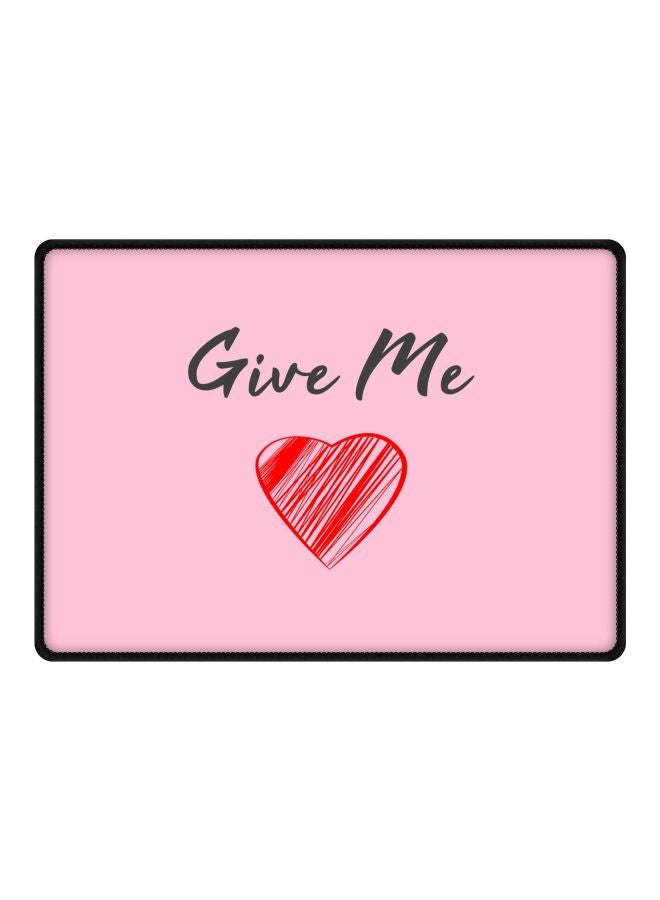 Stylizedd Give Me Love Printed Gaming Mousepad Pink/Red/Black - Image 1