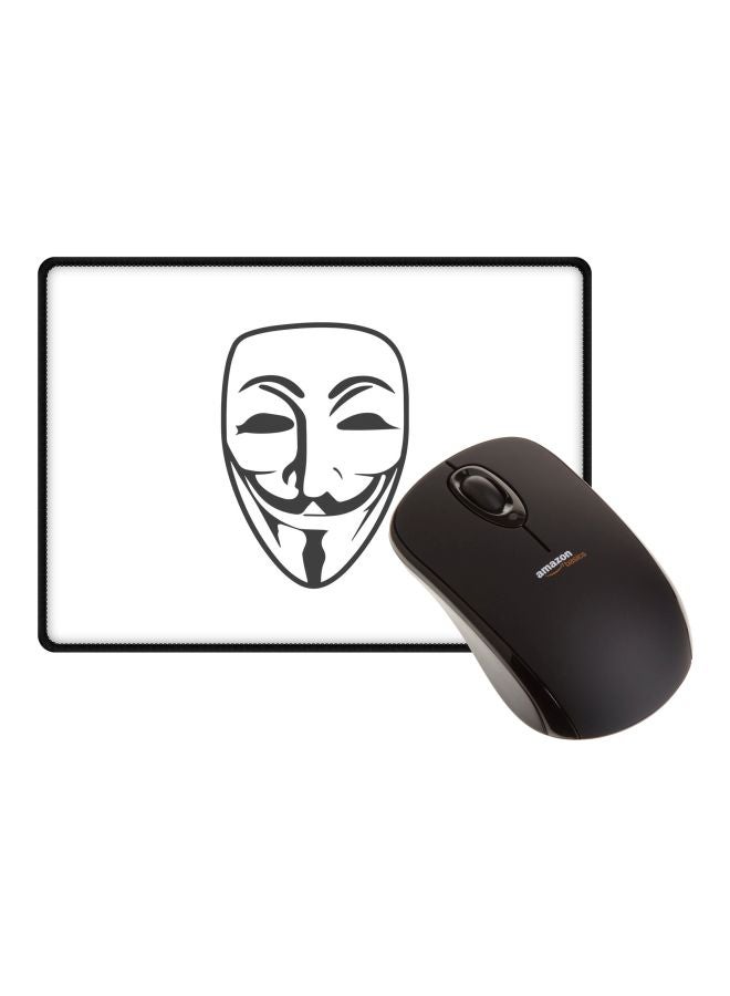 Stylizedd Vendetta Mask Printed Mousepad White/Black  - Image 2