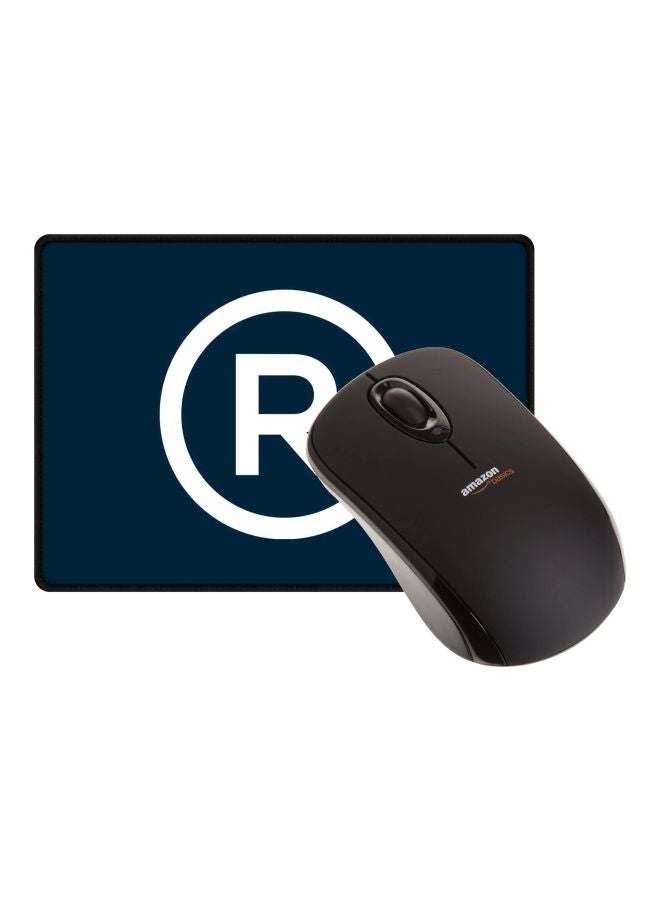 ستايلايزد لوحة ماوس مطبوعة بصورة مسجلة أزرق / أبيض - Image 2