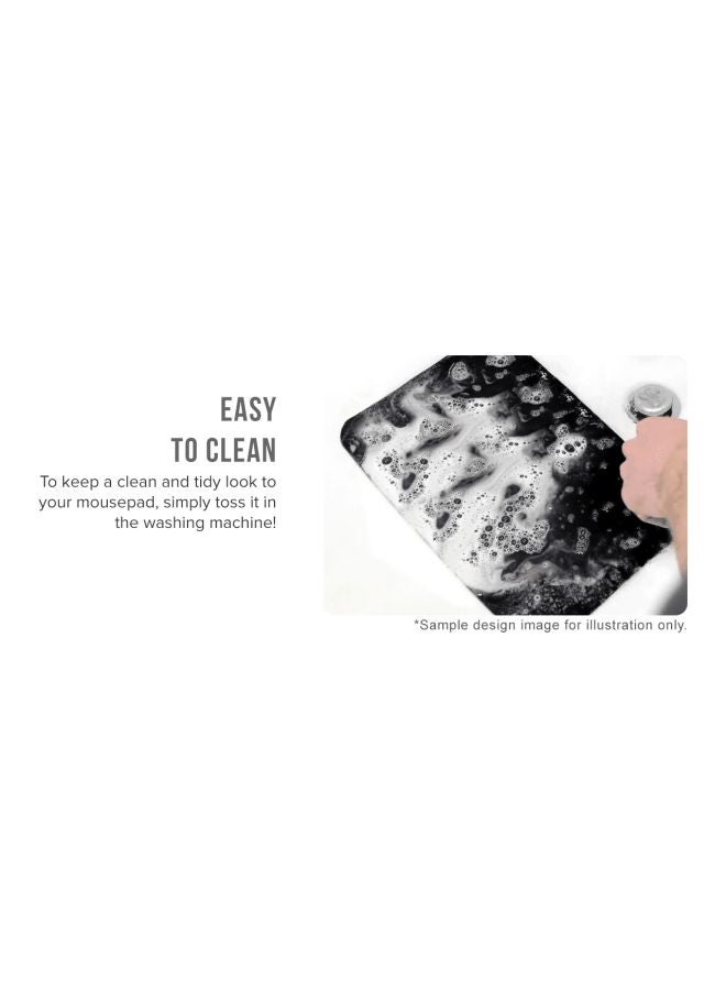 Stylizedd Never Give Up Printed Mousepad Black/White - Image 2