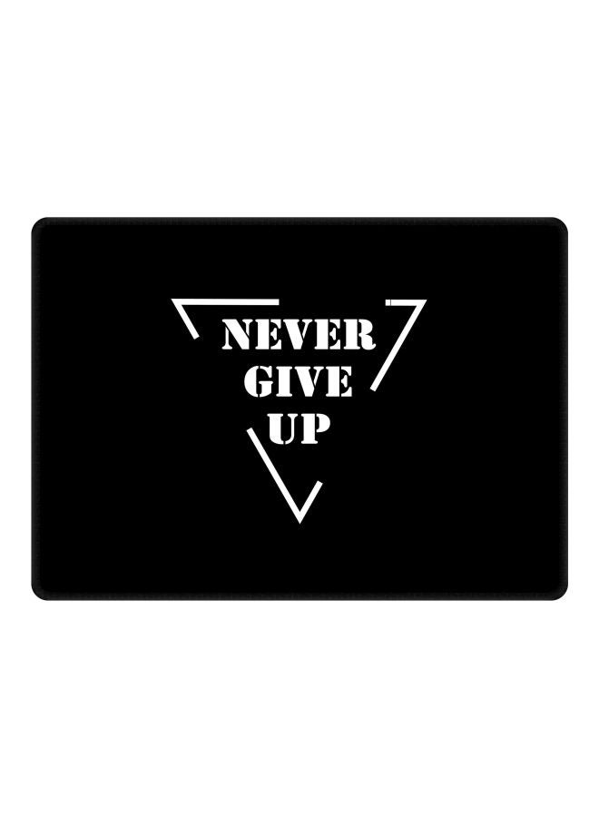 Stylizedd Never Give Up Printed Mousepad Black/White - Image 1