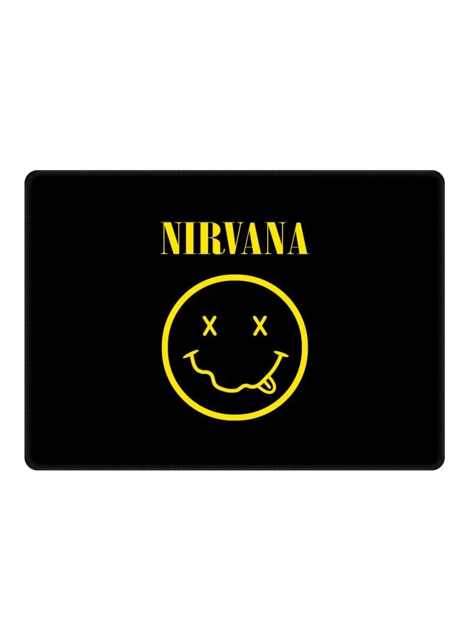 Stylizedd Nirvana Printed Mousepad Black/Yellow - Image 1
