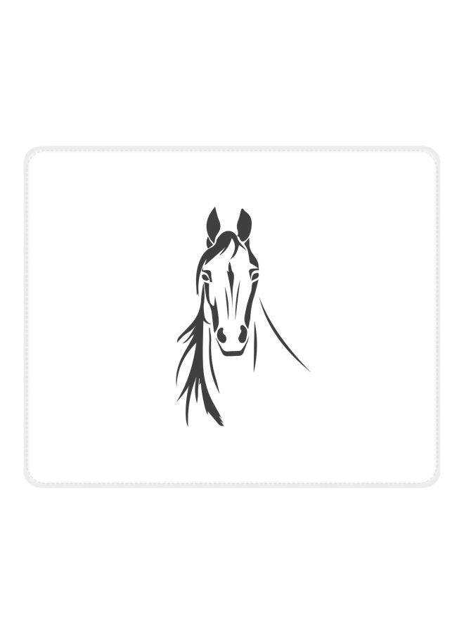 Stylizedd Arabian Stallion Printed Gaming Mousepad White/Black  - Image 1