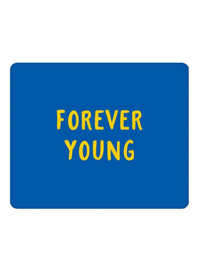 Stylizedd Forever Young Printed Gaming Mousepad Blue/Yellow - Image 1