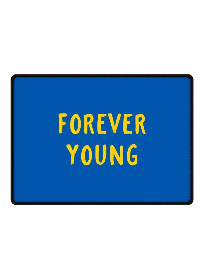 Stylizedd Forever Young Printed Gaming Mousepad Blue/Yellow/Black  - Image 1