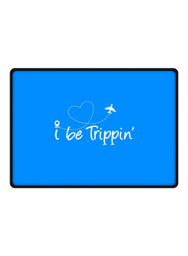 Stylizedd I Be Trippin Printed Gaming Mousepad Blue/White - Image 1