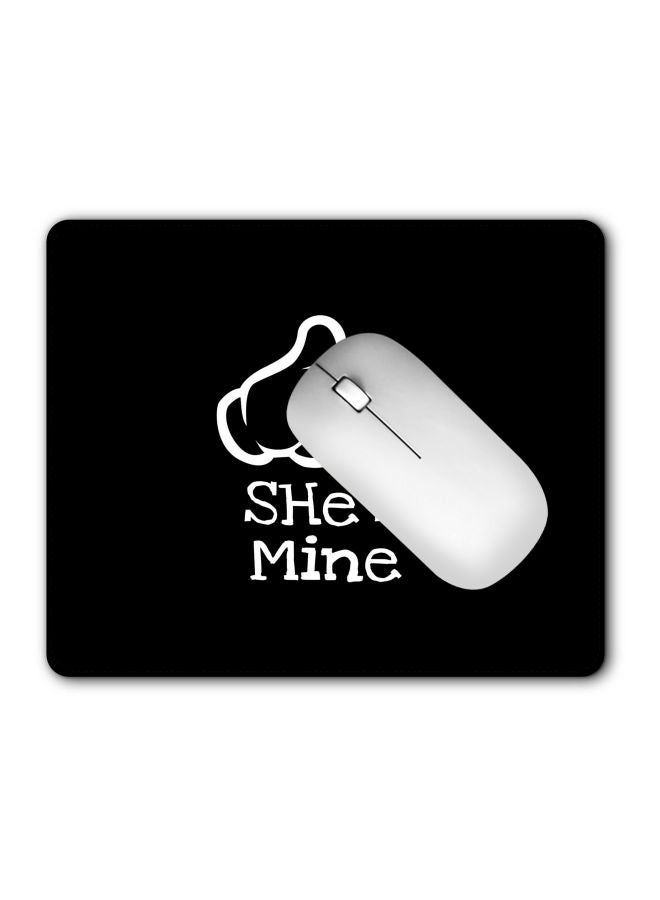 Stylizedd She's Mine Printed Gaming Mousepad Black/White - Image 2