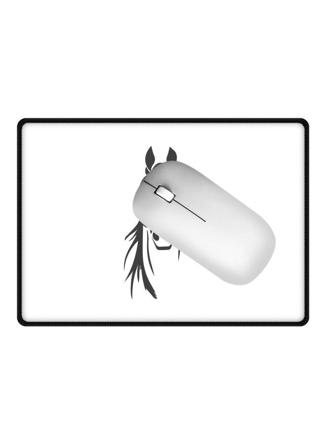 Stylizedd Arabian Stallion Printed Gaming Mousepad White/Grey  - Image 2