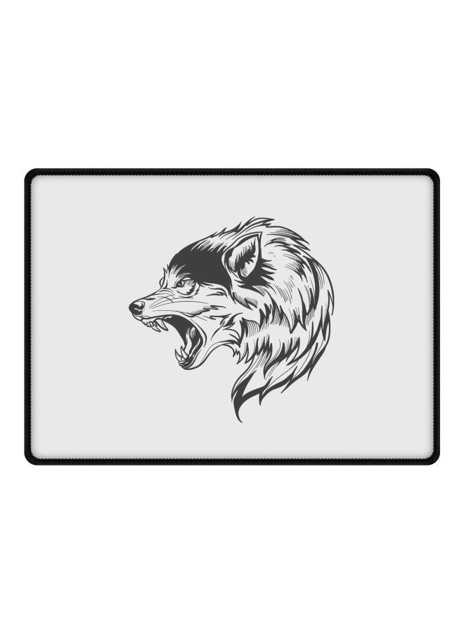 Stylizedd Bear Growl Printed Gaming Mousepad Grey/Black - Image 1