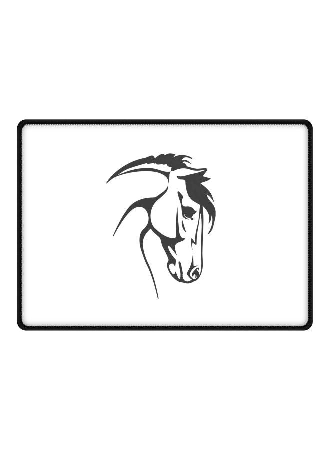 Stylizedd Arab Stallion Printed Gaming Mousepad White/Black  - Image 1