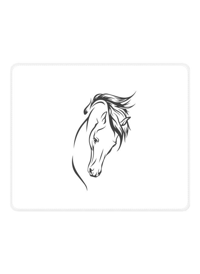 Stylizedd Arab Stallion Strut Printed Gaming Mousepad White/Black  - Image 1