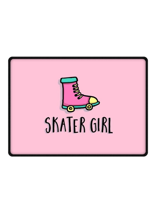 Stylizedd Skater Girl Printed Gaming Mousepad Pink/Black/Yellow - Image 1