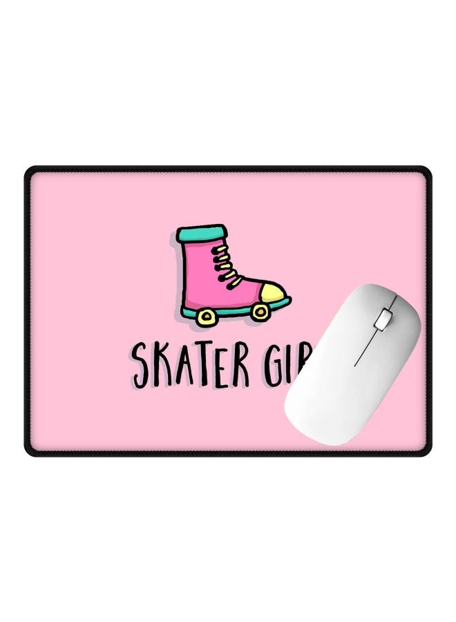 Stylizedd Skater Girl Printed Gaming Mousepad Pink/Black/Yellow - Image 2