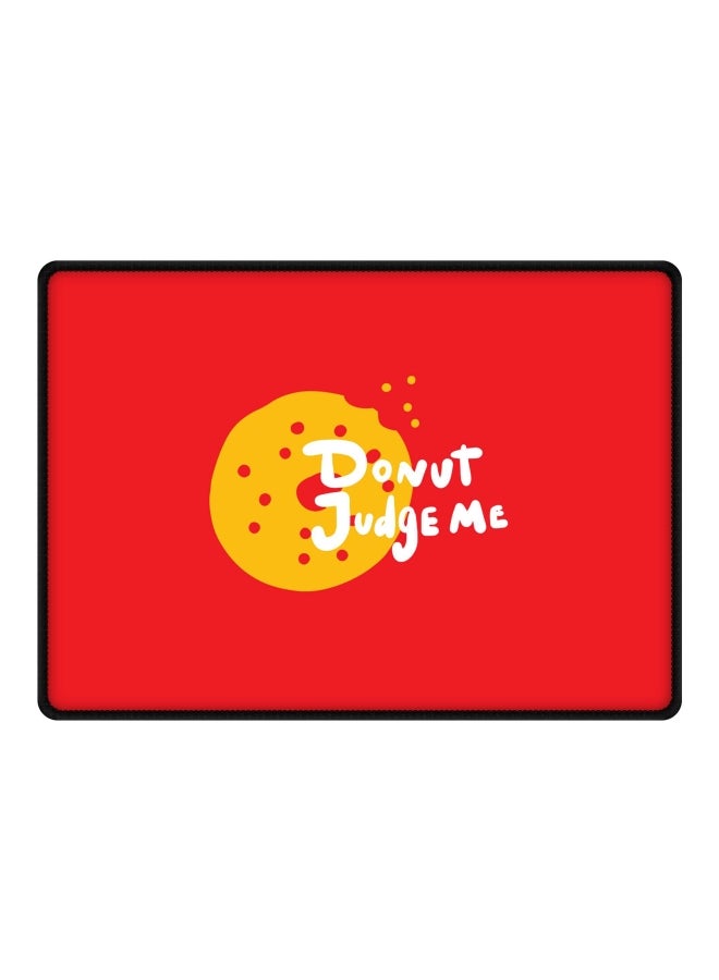 Stylizedd Donut Judge Me Printed Gaming Mousepad Red/Yellow/White  - Image 1