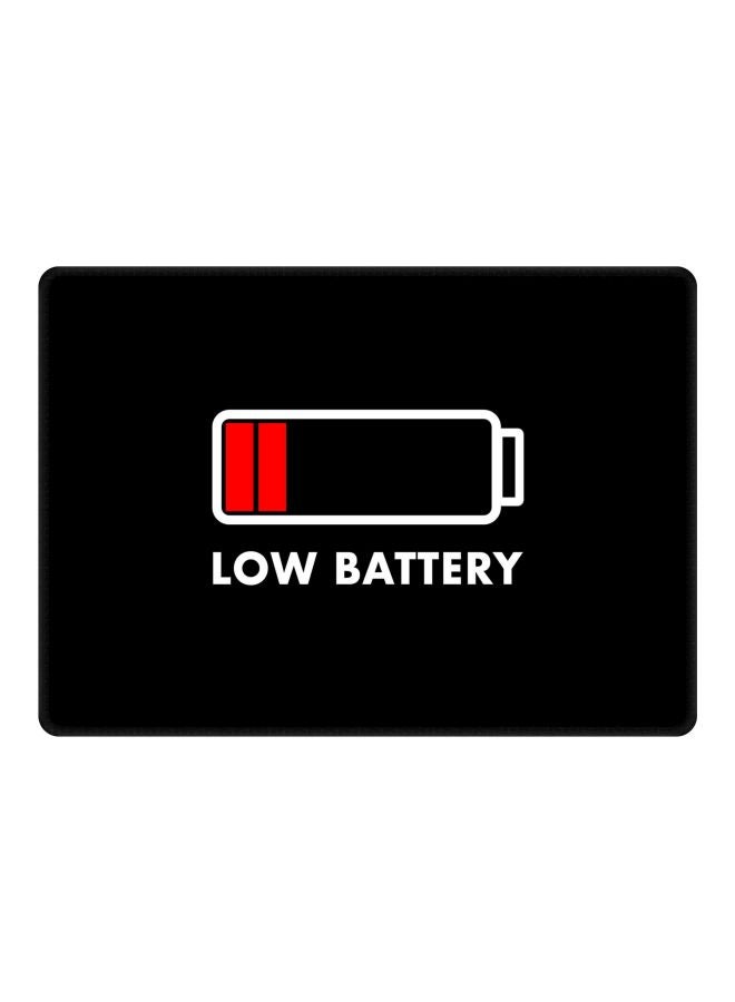 Stylizedd Low Battery Printed Gaming Mousepad Black/Red/White - Image 1