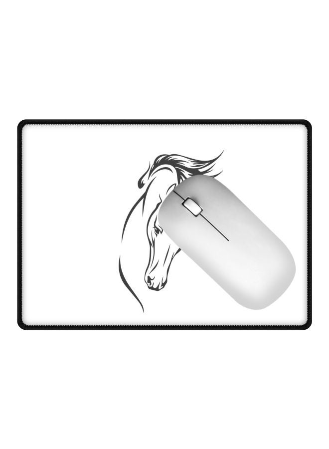 Stylizedd Arab Stallion Strut Printed Gaming Mousepad White/Black  - Image 2