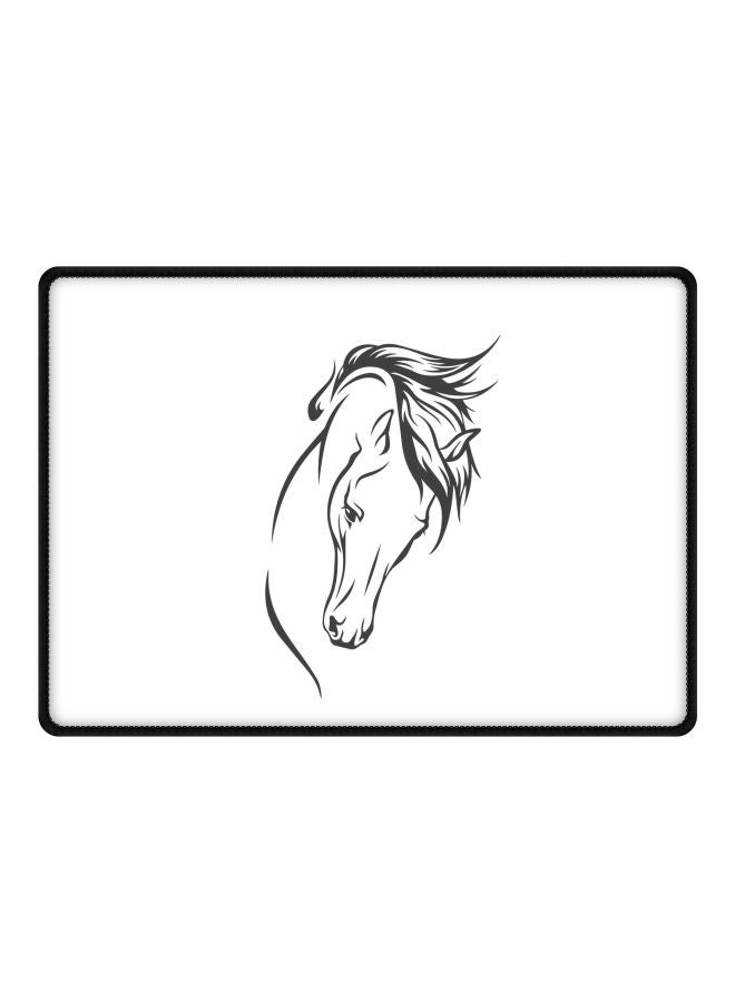 Stylizedd Arab Stallion Strut Printed Gaming Mousepad White/Black  - Image 1