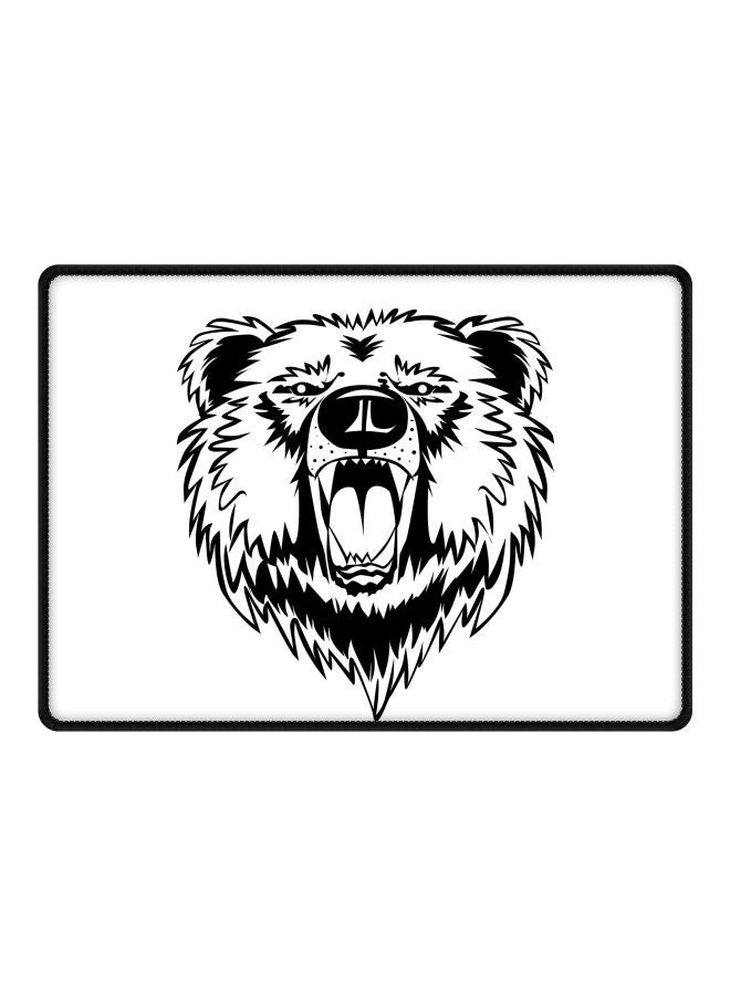 Stylizedd Grizzly Bear Printed Gaming Mousepad White/Black - Image 1