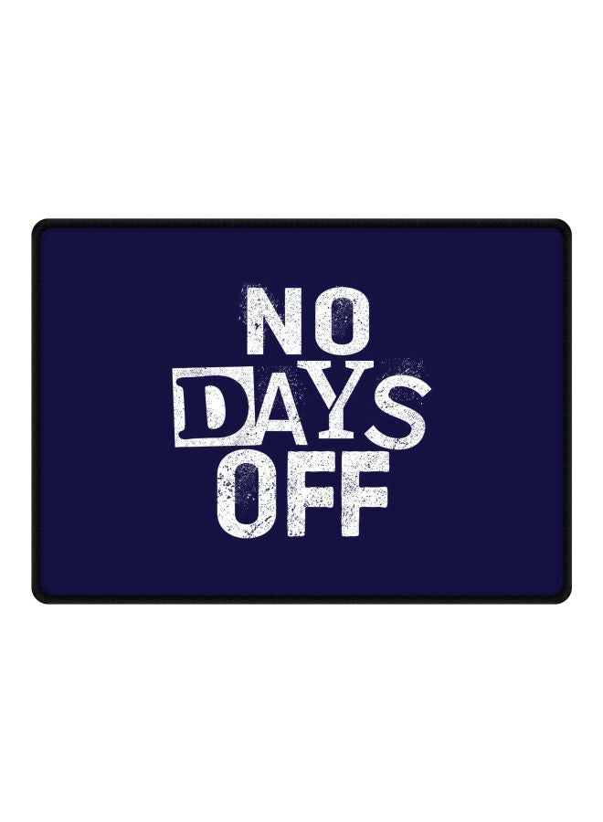 Stylizedd No Days Off Printed Gaming Mousepad Blue/White - Image 1