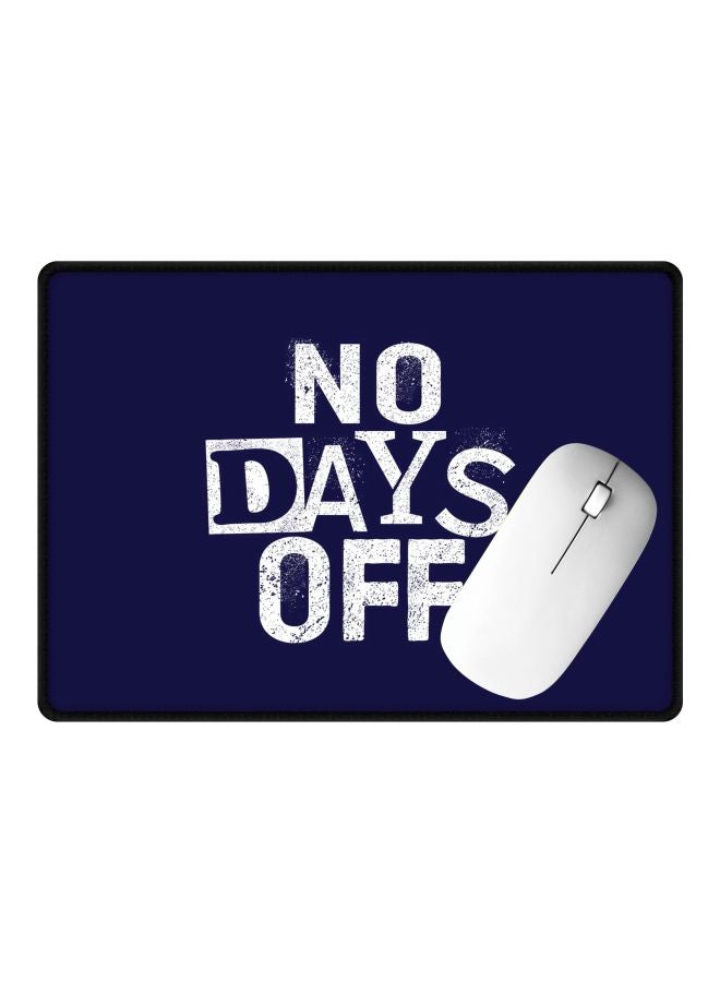 Stylizedd No Days Off Printed Gaming Mousepad Blue/White - Image 2