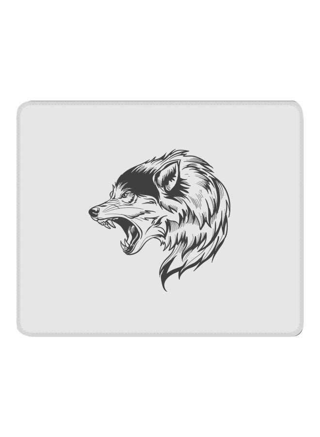 Stylizedd Bear Growl Printed Gaming Mousepad Grey/Black - Image 1
