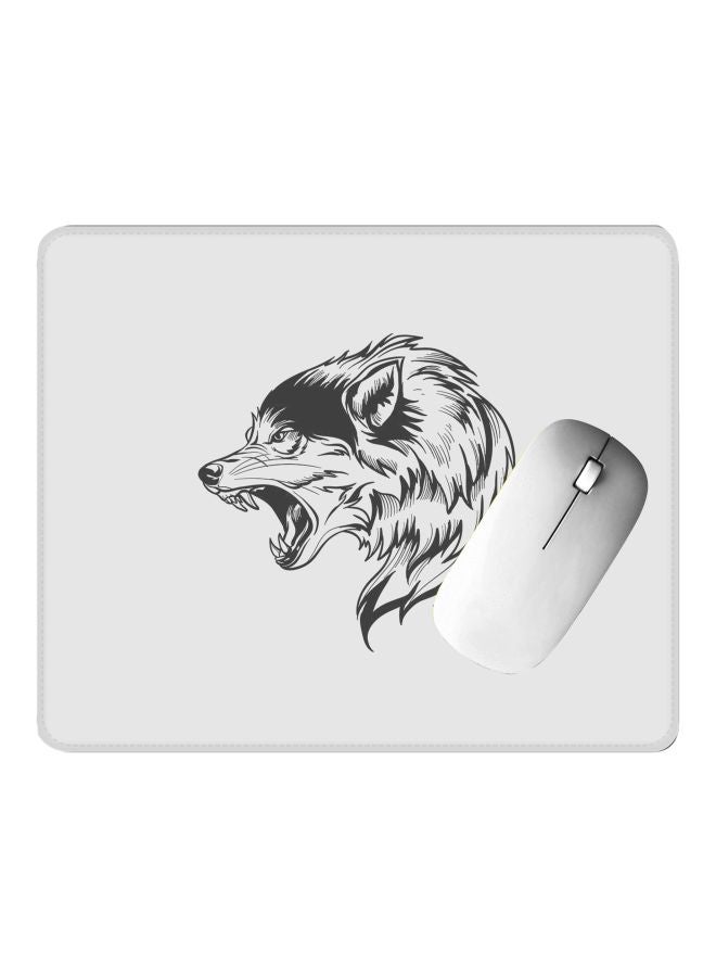Stylizedd Bear Growl Printed Gaming Mousepad Grey/Black - Image 2