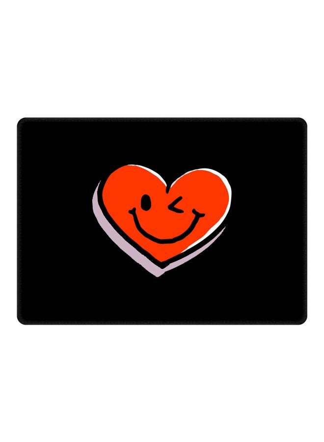 Winking Heart Printed Gaming Mousepad Black/Red/Pink