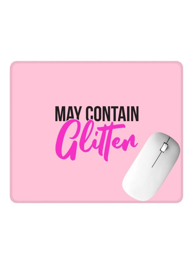 Stylizedd May Contain Glitter Printed Gaming Mousepad Pink/Black  - Image 2