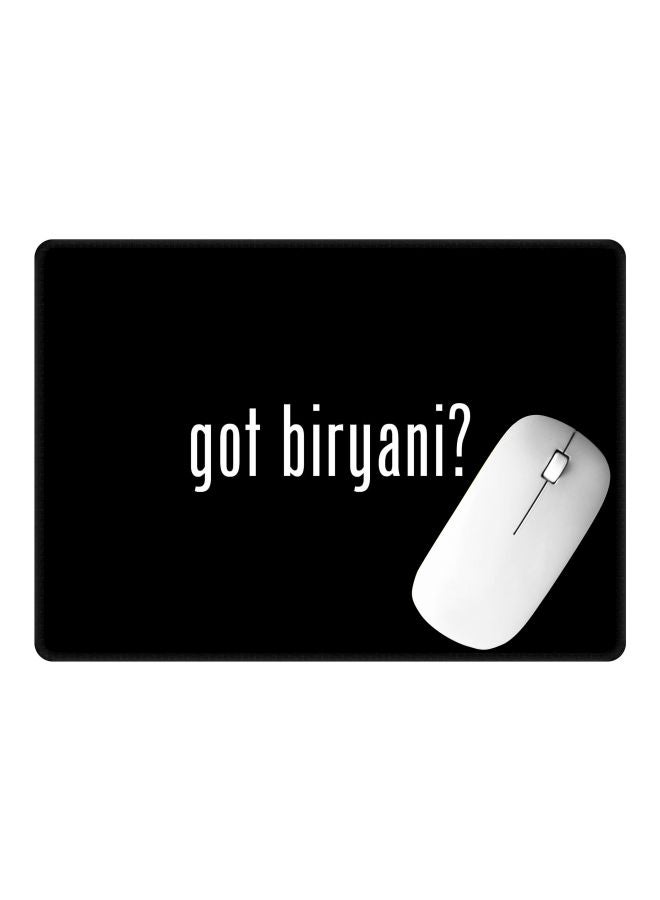 Stylizedd Got Biryani? Printed Gaming Mousepad Black/White - Image 2
