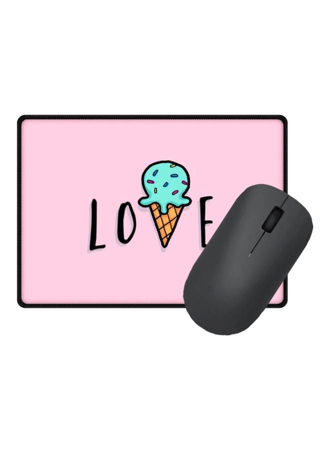 Stylizedd Love-Ice Cream Cone Printed Gaming Mousepad Pink/Beige/Blue  - Image 2