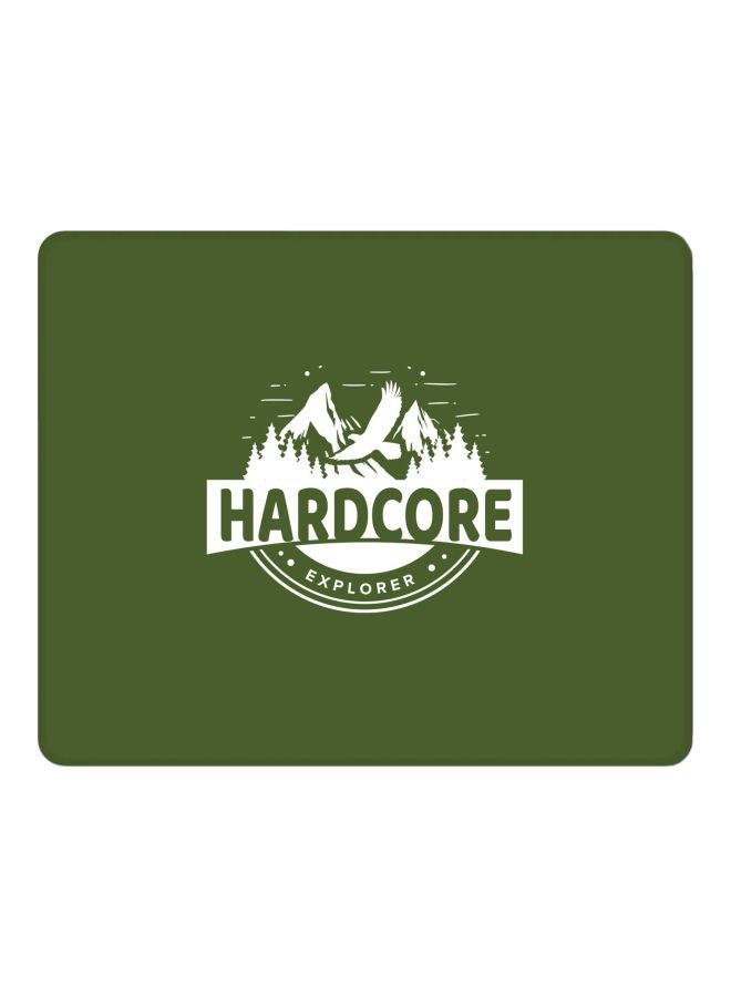 Stylizedd Hardcore Explorer Printed Gaming Mousepad Green/White - Image 1