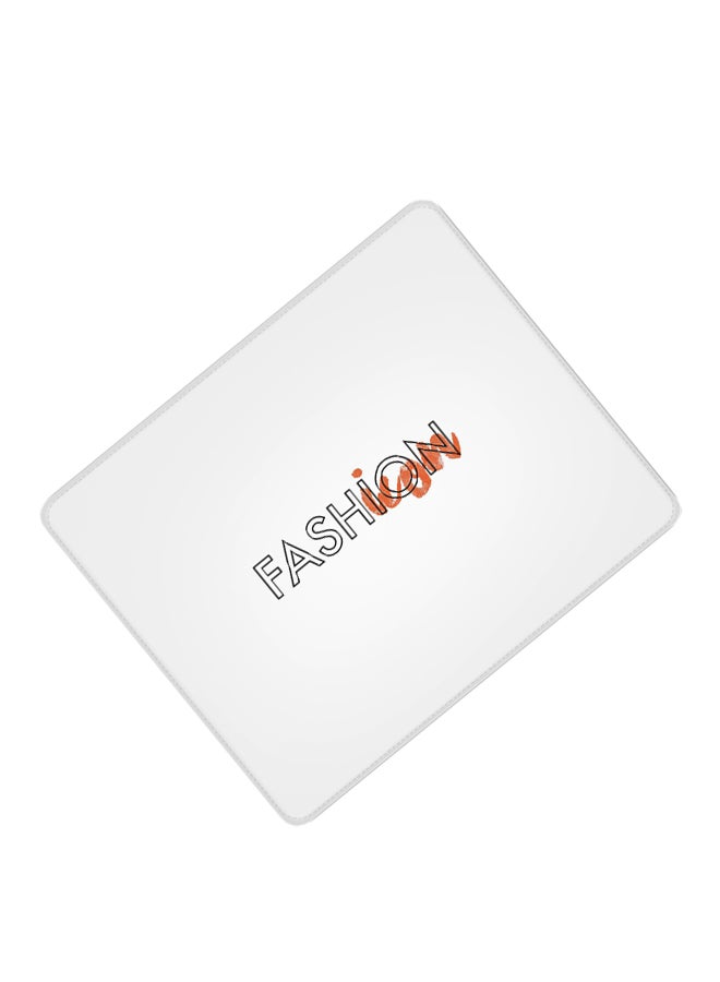 Stylizedd Fashion Icon Printed Gaming Mousepad White/Black/Orange - Image 2